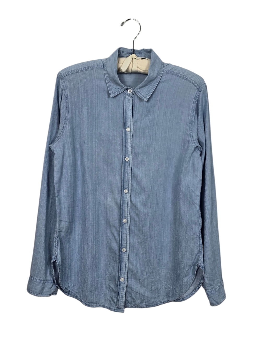 Abercrombie & Fitch Chambray Blue Button Up Long Sleeve Shirt Small